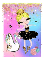 90566 Блокнот "Балерина", формат А6, 11х15 см, 56 листов в клетку на скрепке, обложка с гелевым наполнением, глиттер внутри, морозостойкий 1709901754