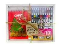 74728 Набор Блокнот Capy Christmas, формат А6, 60 л, на гребне + Набор цветных шариковых ручек Аниме, 10 цветов, 0,7 мм + Сегментный ластик в подарочной упаковке 2103540119