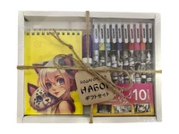 74729 Набор Блокнот Аниме Animal girls, формат А6, 60 л, на гребне + Набор цветных шариковых ручек Аниме, 10 цветов, 0,7 мм + Сегментный ластик в подарочной упаковке 1951612372