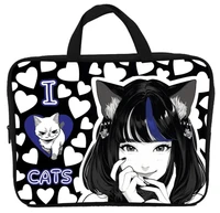 73977 Папка - сумка Аниме I love cats. Формат - А4, боковина - 75 мм, полиэстер 970857779