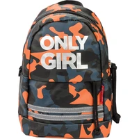 89436 Рюкзак молодежный Only Girl оранжевый, 1 отделение на молнии, размер 24х16х11 см, материал полиэстер, 1 передний карман на молнии, 1 внутренний карман, светоотражатели, регулируемые лямки 387352527