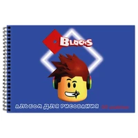78691 Альбом для рисования Blocks, А4, 40 листов, на гребне, мелованная обложка 190 гр/м2, белизна блока 100%, плотность блока офсет 100г/м2 146923773