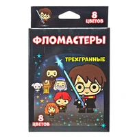 78287 Фломастеры трехгранные "Школа магии" 8 цв., в картонной упаковке с европодвесом 1983312805