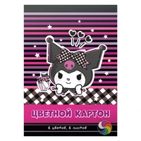 78613 Картон цветной Куроми немелованнный, односторонний, 8 листов, 8 цветов в папке 361706418
