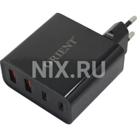 Зарядка USB-устройств от 220В Orient PU-A100WL 2 x USB Type A "мама", 2 x USB Type C "мама" (100 Вт) 1580327342