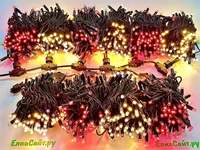 Комплект освещения на Елку 6 м. Классик Красный/Теплый 1100 led ЕлкаСайт 563506971