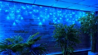 Светодиодная бахрома уличная 3x0.6м. 100 синих диодов статика, белый каучук - 356 BL IP65 LEON LED (LIGHT) 1198122521