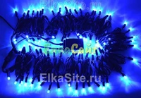 Гирлянда нить уличная 20м. 160 синих диодов, с мерцанием, черный каучук - ШКLED160FL-BL-BK IP65 Winner Light 1700843425