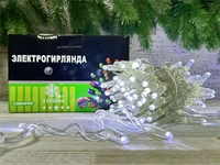 Гирлянда нить уличная 8м. 100 белых диодов, с мерцанием, прозрачный силикон - TMX-108Sw IP65 CEIMAR 1741536991