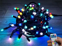 Гирлянда нить уличная 10м. 100 диодов SMART RGB, пульт, черный каучук, 24V - CMR 205-721H IP65 CEIMAR 1908342905