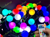 Гирлянда нить уличная 10м. 80 диодов SMART RGB (шар 2,3 см.), пульт, черный каучук, IP65 - CMK-Q523H CEIMAR 1980350304