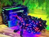 Гирлянда нить уличная 8м. 80 диодов Хамелеон RG/RB, черный каучук, IP65 - XM108Hchm CEIMAR 2104776319
