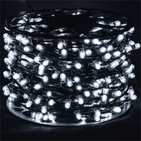 Гирлянда Нить Клип Лайт 100м. 666 белых LED диодов статика, зеленый пвх 12V-BK IP65 МДМ+ 1683538697