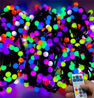 Гирлянда нить уличная 70 м. 350 диодов SMART RGB (шар 3,8 см.), пульт, черный каучук - 70-3757 H IP65 LEON LED (LIGHT) 1793719343
