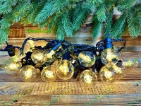 Гирлянда Белт Лайт Ball Шлейф 10м. 20 теплый шаров .5см. черный каучук RW-G50-IP65-20L-WW МДМ+ 835018440