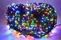 Гирлянда Нить Клип Лайт 50м. 500 разноцветных диодов, зеленый пвх - 5600-LED500M IP44 LEON LED (LIGHT) 152683454