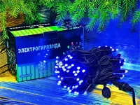 Гирлянда нить уличная 10м. 100 синих диодов, с мерцанием, черный каучук, IP65 - XMF100Hb CEIMAR 1334590667