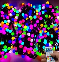 Гирлянда нить уличная 60 м. 300 диодов SMART RGB (шар 3,8 см.), пульт, черный каучук - 60-3757 H IP65 LEON LED (LIGHT) 29974598