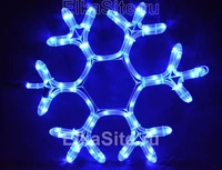 Светодиодная снежинка 40см. (синий дюралайт с мерцанием) - 7041 BF IP65 LEON LED (LIGHT) 982451228