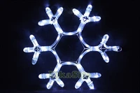 Светодиодная снежинка 40см. (белый дюралайт с мерцанием) - 7042 WF IP65 LEON LED (LIGHT) 364241156