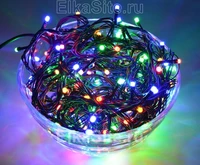 Гирлянда нить 16м. 200 разноцветных диодов, черный пвх - LN-200L-RGB-BK LEON LED (LIGHT) 1012731429