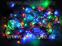 Гирлянда нить 7.5м. 100 разноцветных диодов, черный пвх - LN-100L-RGB-BK LEON LED (LIGHT) 1211202774
