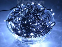 Гирлянда нить 16м. 200 белых диодов, черный пвх - LN-200L-W-BK LEON LED (LIGHT) 1293753096