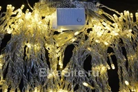 Светодиодный занавес 2x2м. 240 теплых диодов, прозрачный пвх - 2243 WW LEON LED (LIGHT) 1928426970