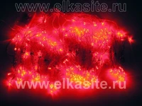 Светодиодный занавес 2x1.5м. 240 красных диодов, прозрачный пвх - 240L4F-RD LEON LED (LIGHT) 1838169692
