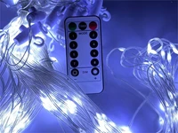 Занавес Роса 3x3м. 576 белых Led, с пультом, USB, прозрачный провод - C5-0302 W IP44 VESELO (LEON) 502653399