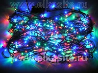 Гирлянда нить 20.0м. 300 разноцветных диодов, черный пвх - LN-300L-RGB-BK LEON LED (LIGHT) 1443944738