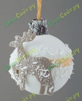 Новогодний Шар "Снежный олень" 8 см. - арт.: 302-313 846975125