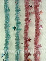 Мишура Млечный путь Pastel d=75мм, L=2.7м, цвет: бирюзовый (штамп Звездочки) арт. М0111 794709636