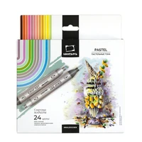 Набор спиртовых маркеров Малевичъ GrafArt Brush, Пастельные тона 24 цвета 420628812