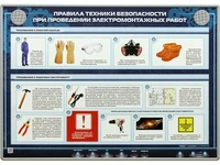 Электрифицированный стенд "Правила техники безопасности при проведении электромонтажных работ" Zarnitza 89223802