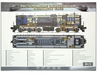Электрифицированный стенд "Расположение оборудования тепловоза ТЭМ2" Zarnitza 517991555