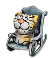 KK-708 Фигурка «Тигренок на кресле-качалке» шамот 1996483095
