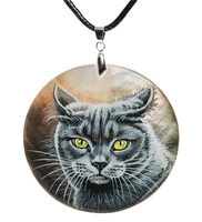 ШК-55/180-A Кулон из перламутра «Кот» 2070627801