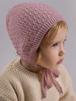 Шапочка детская вязаная Amarobaby Berry, демисезонная, пудровый AB-OD26-BER16/27-38