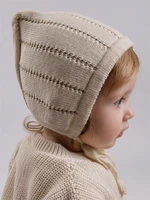 Шапочка детская вязаная Amarobaby Tiny, демисезонная, светло-бежевый AB-OD26-TIN16/38-38