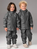 Комплект непромокаемый (куртка и полукомбинезон) Amarobaby Rainwear, графит AB-OD26-RAIN35/10-92