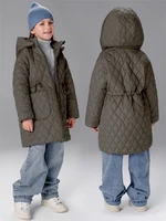 Пальто стёганое демисезонное Amarobaby PEARL, капучино AB-OD26-PEARL29/58-122