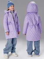 Пальто стёганое демисезонное Amarobaby PEARL, лавандовый AB-OD26-PEARL29/16-122