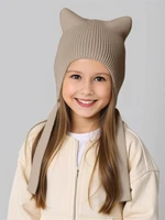 Шапка детская вязаная Amarobaby Meow, демисезонная, бежевый AB-OD25-MW16/03-50
