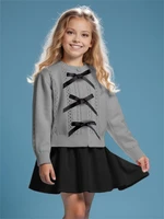 Кардиган Amarobaby Pure Love School Lady, вязаный, серый AB-OD25-PLSL1901/11-122