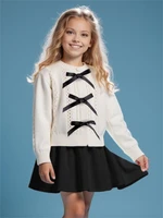Кардиган Amarobaby Pure Love School Lady, вязаный, белый AB-OD25-PLSL1901/00-122