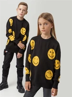 Свитер детский вязаный Amarobaby HAPPY, цвет черный AB-OD24-HAPPY26/09-122