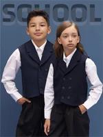 Жилет трикотажный детский Amarobaby Study Smart, синий AB-OD24-SS10/20-128