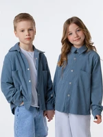 Рубашка детская вельветовая Amarobaby VELVET, цвет голубой AB-OD23-V33/19-122