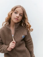 Толстовка детская на молнии Amarobaby LAMB, цвет какао AB-OD23-32L/41-122